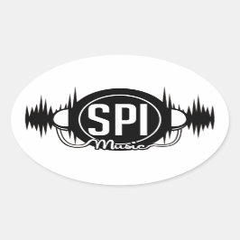 Ovalada Logotipo SPIMUSICINC - Negro - Pegatina