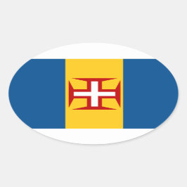 Ovalada Madeira* Bandera Pegatina de Oval de estilo europe