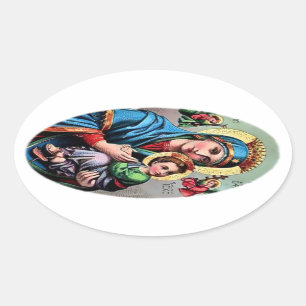 Ovalada Madre María Pegatina
