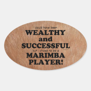 Ovalada Marimba Wealthy y exitosa Pegatina de ovarios