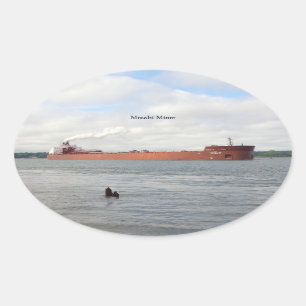 Ovalada Mesabi Miner pegatina