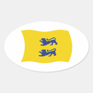 Ovalada Minoría danesa del sur de Schleswig Pegatina de ba