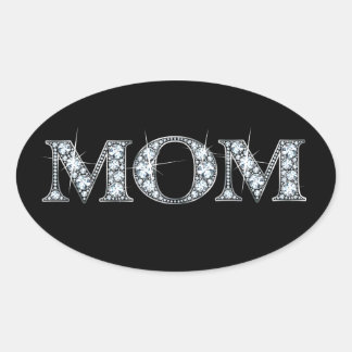 Ovalada MOM Diamond Bling Pegatina