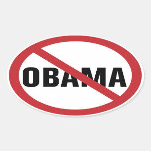 Ovalada Ningún Pegatina de Obama
