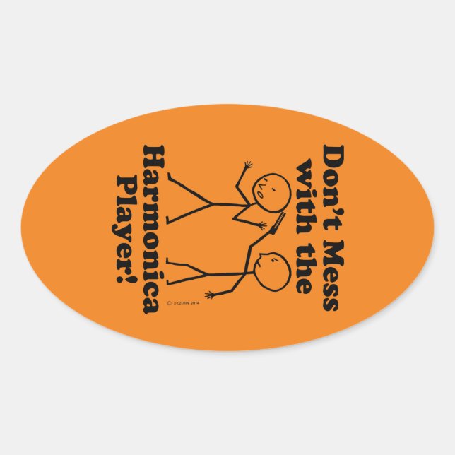 Ovalada No te metas con el Pegatina de Oval del jugador de (Anverso)