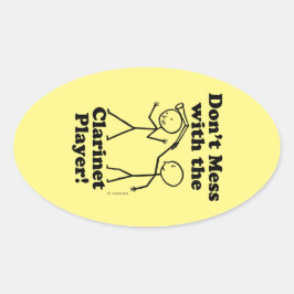 Ovalada No te metas con el Pegatina del jugador de Clarine