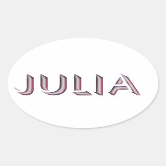 Ovalada Nombre de Julia pegatina