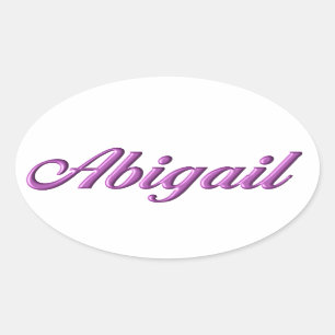 Ovalada Nombre del pegatina de Abigail
