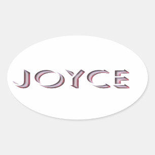 Ovalada Nombre del pegatina de Joyce
