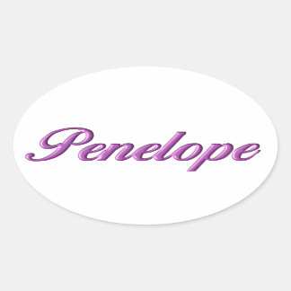 Ovalada Nombre del pegatina de Penelope