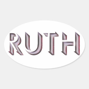 Ovalada Nombre del pegatina de Ruth