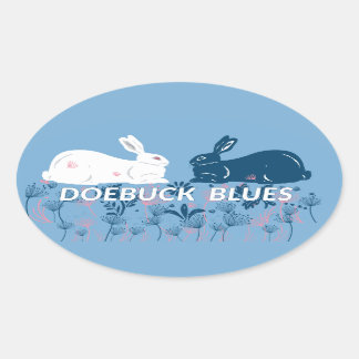 Ovalada Nuevo Pegatina de Doebuck Blues
