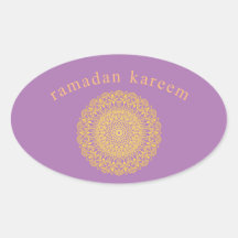 ornamento oriental morado ramadan kareem pegatina