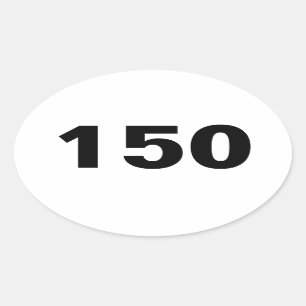 Ovalada Oval 150 Mile Pegatina