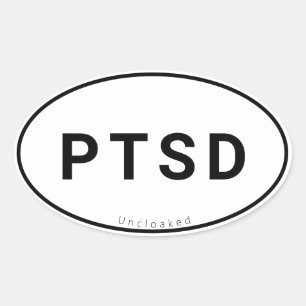 Ovalada Oval Pegatina PTSD