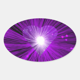 Ovalada Ovalado pegatina Purple Heart