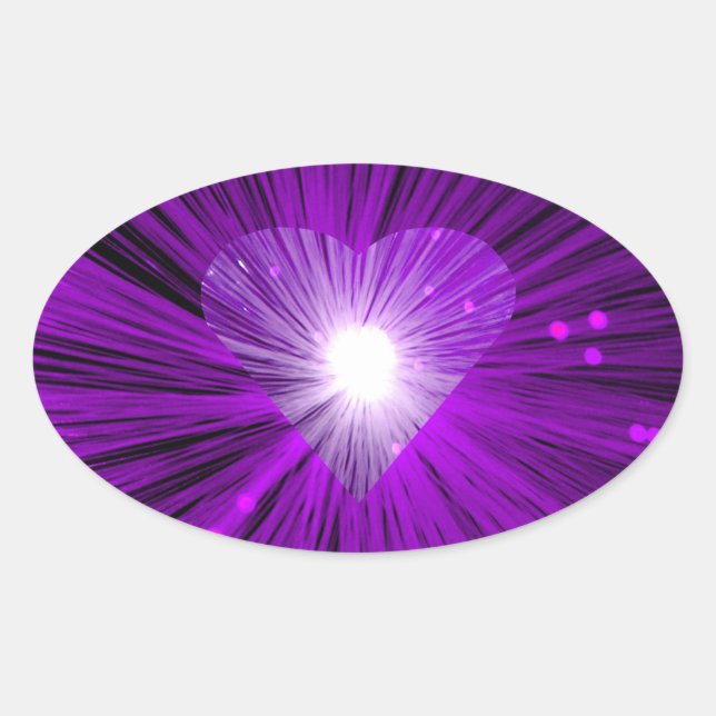 Ovalada Ovalado pegatina Purple Heart (Anverso)