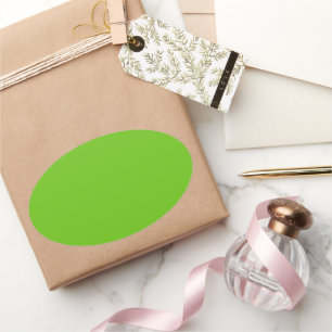 Ovalada Pegatina Alien Green Oval