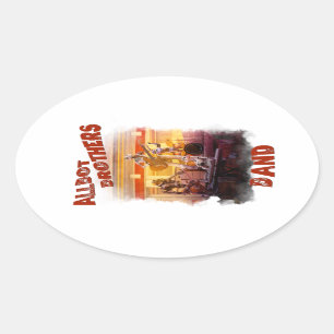 Ovalada pegatina Allbot Brothers Band /Bob's Saucer Repara