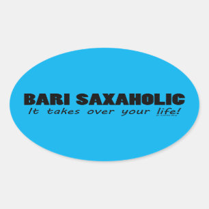 Ovalada Pegatina Bari Saxaholic Life Oval