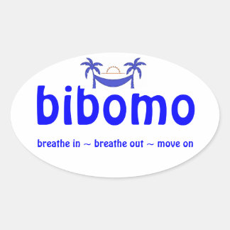 Ovalada pegatina bibomo Oval - azul (4 pk)