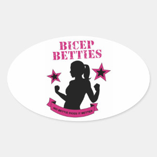 Ovalada Pegatina Bicep Betties Oval