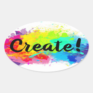 Ovalada Pegatina brillante con trazas