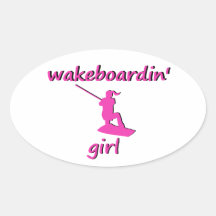 Pegatina Chica de Wakeboardin