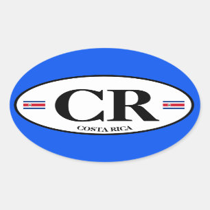 Ovalada Pegatina clásico de la Eurocopa de Costa Rica
