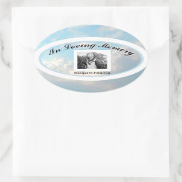 Ovalada Pegatina conmemorativo - Añadir foto