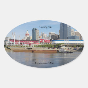Ovalada Pegatina Covington & Barges
