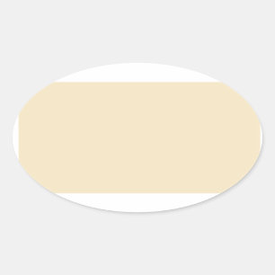 Ovalada Pegatina Cream Oval