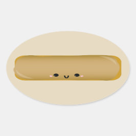 Ovalada Pegatina Cute Maple Bar Donut