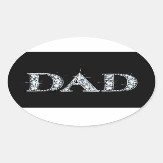 Ovalada Pegatina DAD Diamond Bling