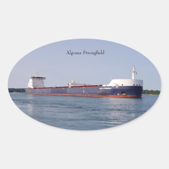 Ovalada Pegatina de Algoma Strongfield (Anverso)