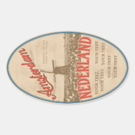 Ovalada Pegatina de Ámsterdam