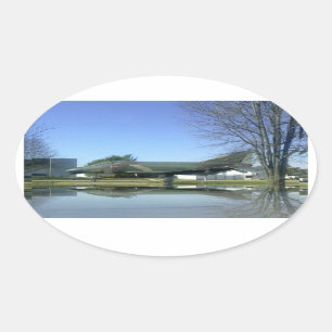 Ovalada Pegatina de avión de combate (F4-Fantasma)