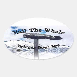 Ovalada Pegatina de ballenas Bridger Bowl