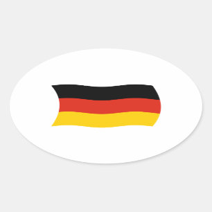 Ovalada Pegatina de bandera de Alemania