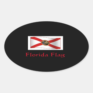 Ovalada Pegatina de bandera de Florida