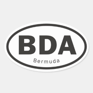 Ovalada Pegatina de Bermudas
