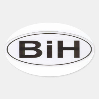 Ovalada Pegatina de BiH (Bosnia y Herzegovina)
