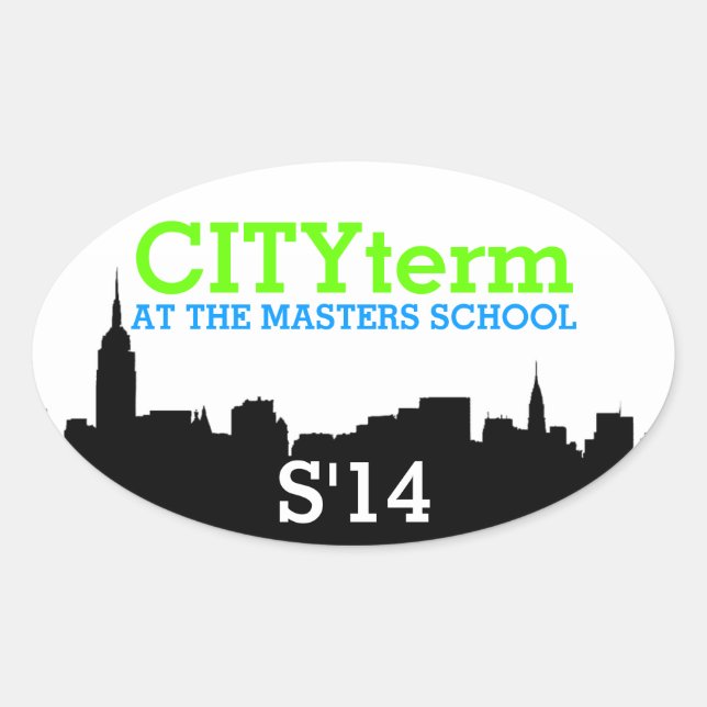 Ovalada Pegatina de CITYterm S'14 (Anverso)