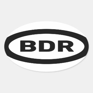 Ovalada Pegatina de coches BDR