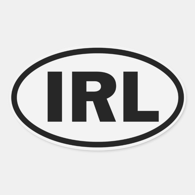 Ovalada Pegatina de código automático de Irlanda 1 (Anverso)