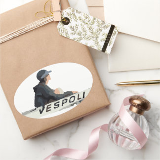 Ovalada Pegatina de Coxswain Oval