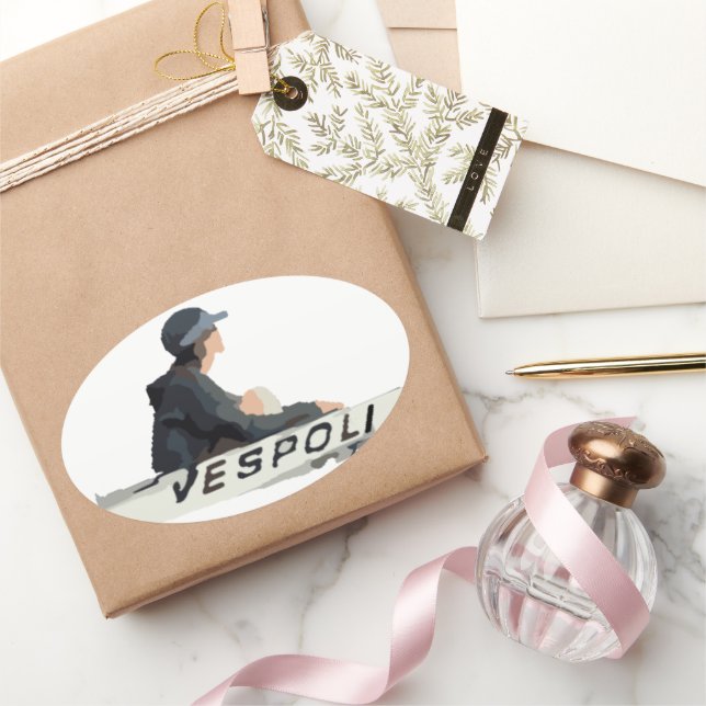 Ovalada Pegatina de Coxswain Oval (Regalar)