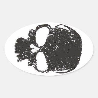Ovalada Pegatina de cráneo delta