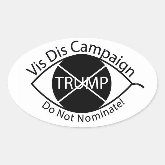 Ovalada Pegatina de desobediencia visual (Anverso)