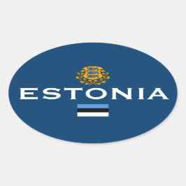 Ovalada Pegatina de estilo ovalado europeo de Estonia